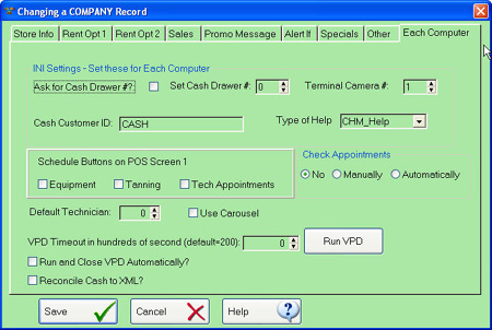 Video Rental Software Local Settings