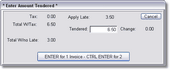 Amount Tendered